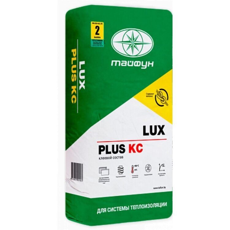 Клеевой состав  полиминеральный для теплоизоляции LUX PLUS, 25 кг