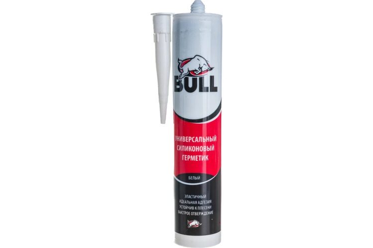 Универсальный силикон 280 мл (белый) Bull, Турция
