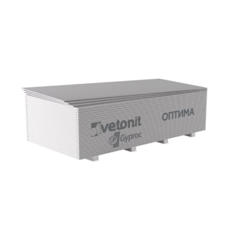 Гипсокартон Vetonit (Gyproc)  Оптима обычный12,5х1200х2500 мм