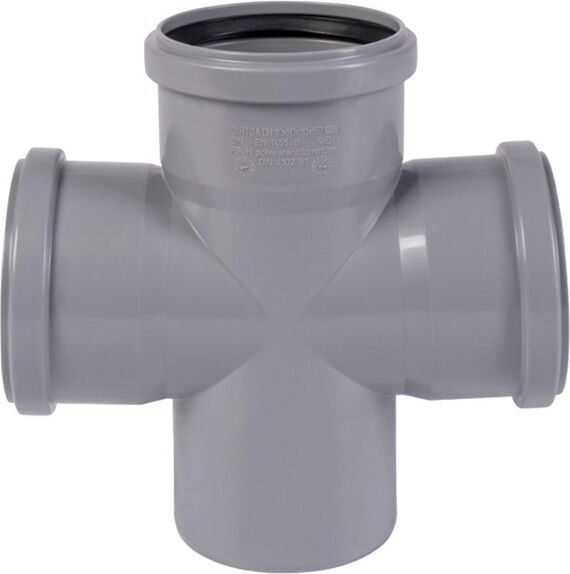 Крестовина 50/50/50*87,5 внутренней канализации (120), VALFEX. РФ