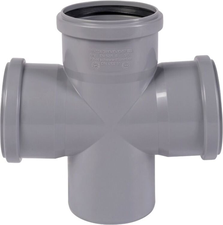 Крестовина 50/50/50*87,5 внутренней канализации (120), VALFEX. РФ