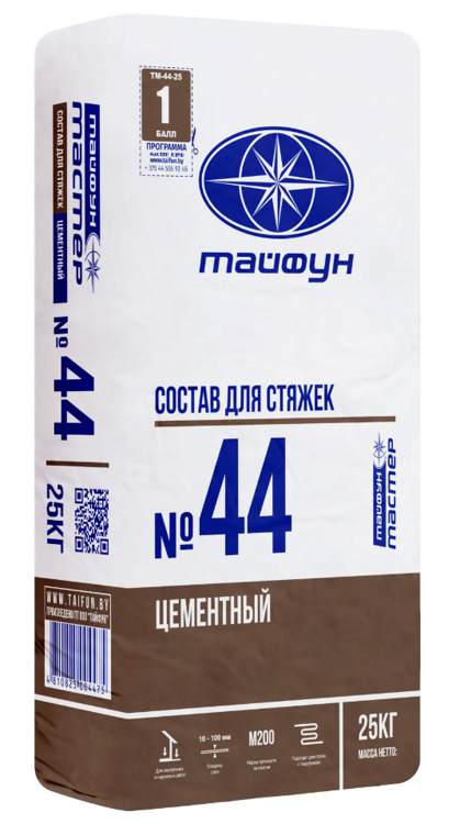 Тайфун Мастер №44 цементный состав для стяжки, 25 кг