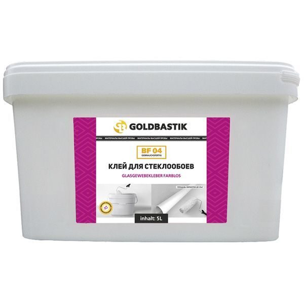 Клей для стеклообоев GOLDBASTIK BF 04, 5 л.