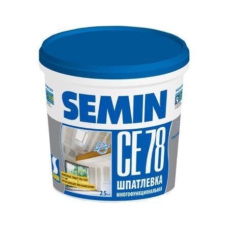 Шпатлевка Semin CE 78 (синяя крышка) универсальная полимерная, 20кг. РФ