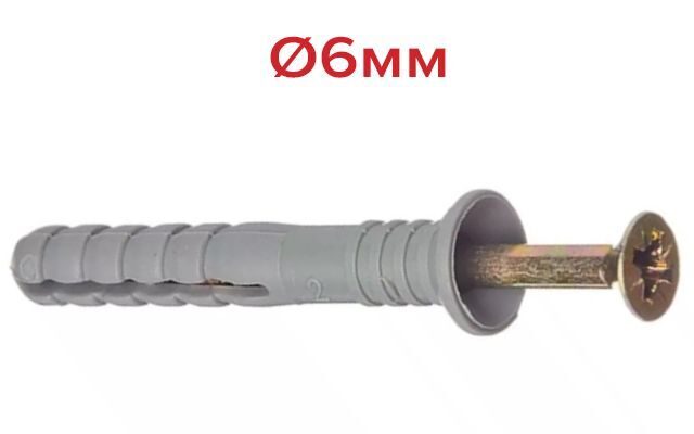 Дюбель-гвоздь 6х80, нахлест 75 шт