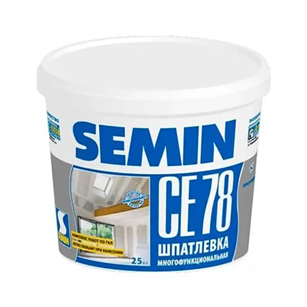Шпатлевка Semin CE 78 (белая крышка) универсальная полимерная, 20кг. РФ
